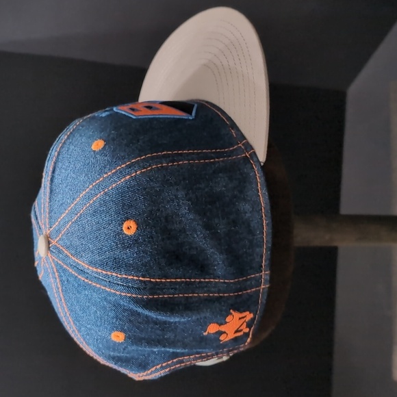 Notorious 2013,Denim Snapback Hat with Orange /Blue Logo. - Picture 4 of 9